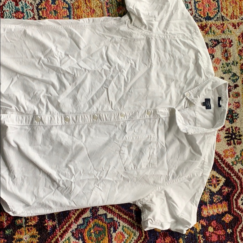 J Crew Oxford Short Sleeve Button Down